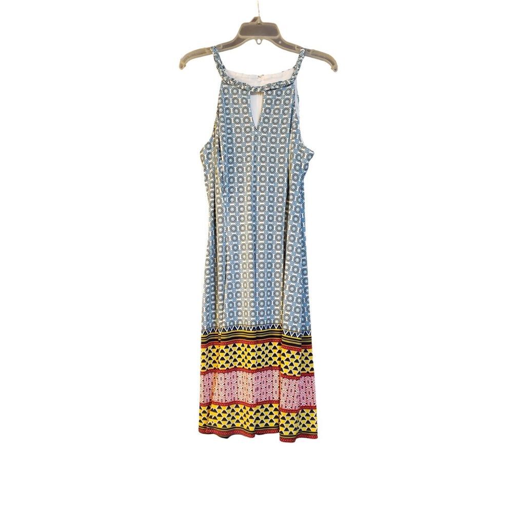 Maggy London Halter Dress Womens 14 Braided Neckline Polyester‎ Blend Keyhole